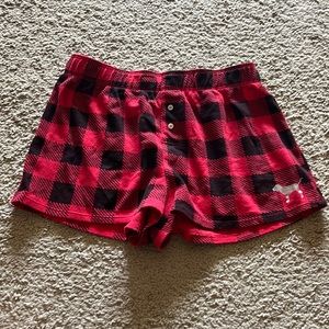Red/Black Checkered PINK Sleepwear Shorts